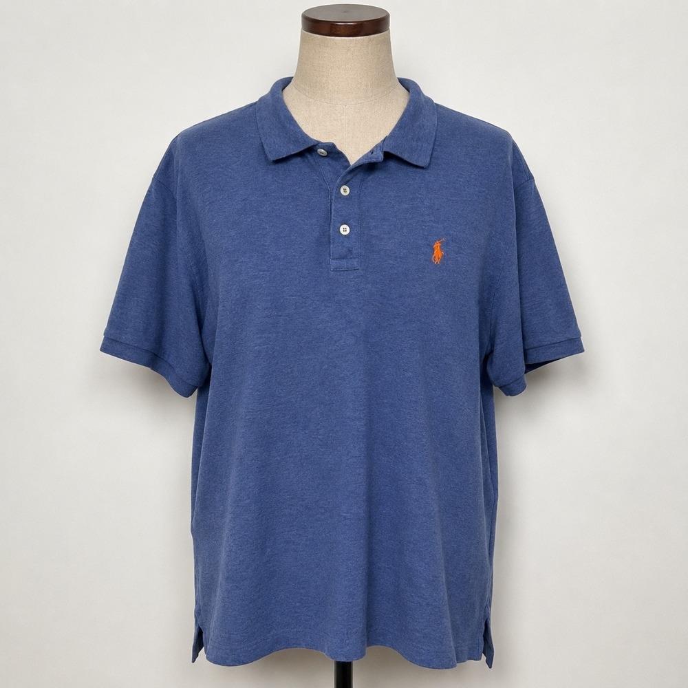 Polo‎ Ralph Lauren Mens XL Classic Fit Short Sleeve Polo Shirt Heather Blue